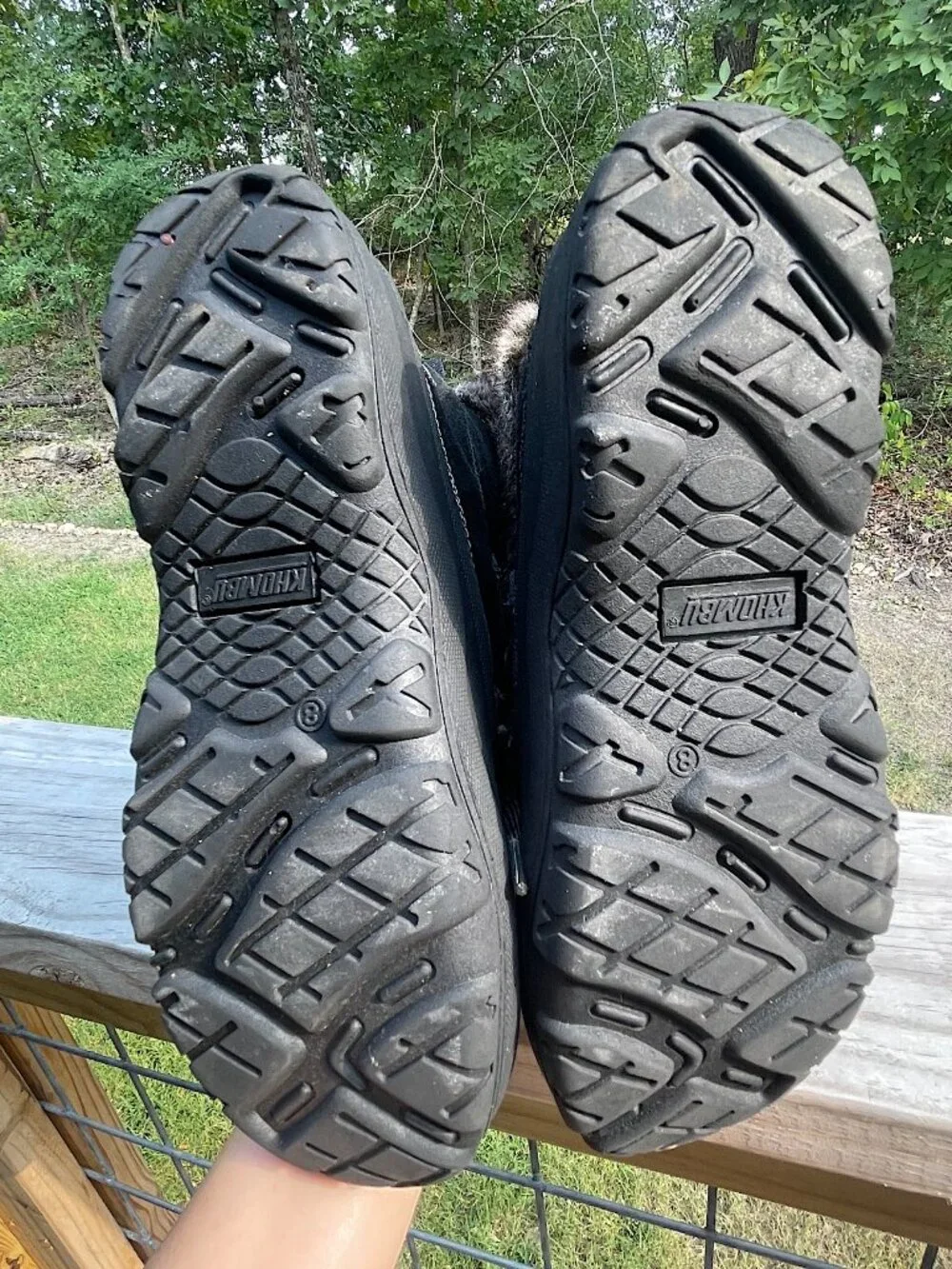 Khombu Slope Snow Boots Sz 8M Gorpcore Faux Fur Lace Up EUC Warm